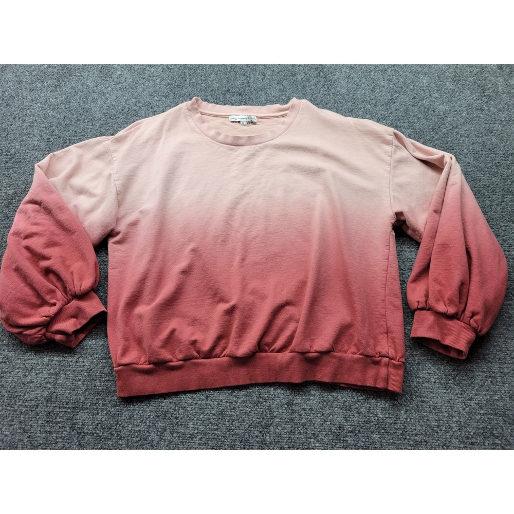 Young Fabulous & Broke Pink Ombre Balloon Sleeve Sweatshirt Small